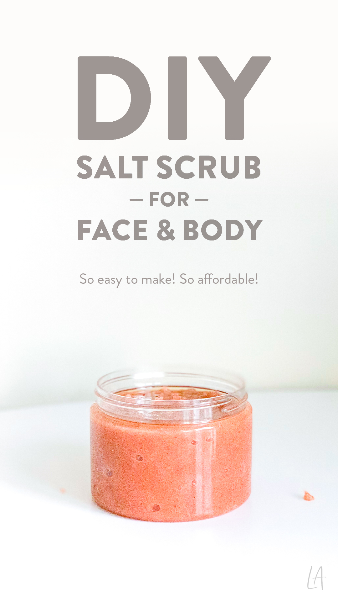 DIY Salt Scrub for face and body