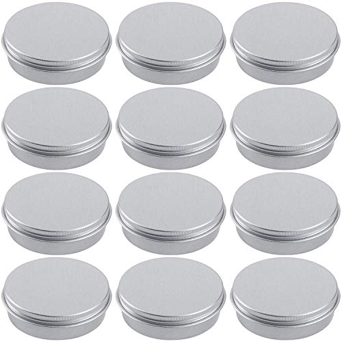 Set of 12 air-tight aluminum tins in 3 columns and 4 rows