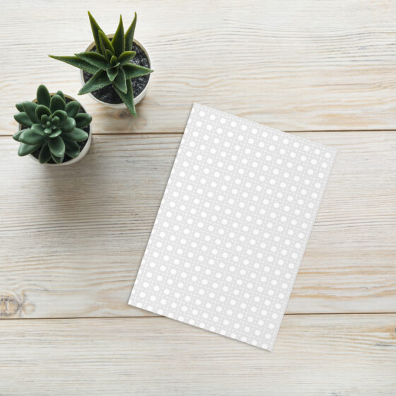 Blank card with rattan woven pattern | LAurenrdaniels | Flat view