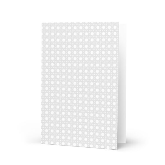 Blank card with rattan woven pattern | LAurenrdaniels | Folded front view | 5.83x8.27