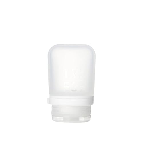 1.7oz air-tight container made of translucent silicone and white plastic