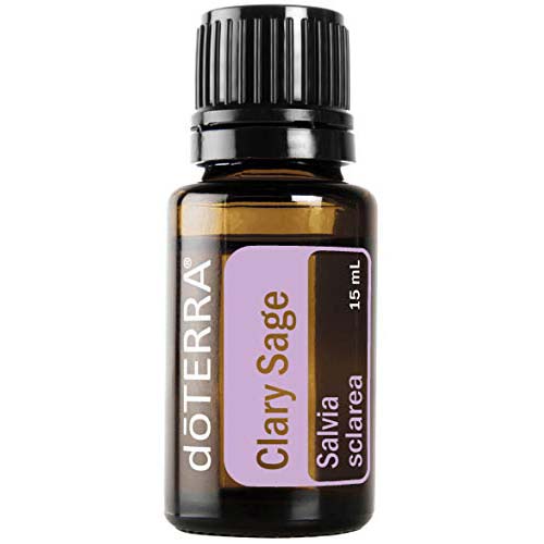 15mL amber glass bottle of Clary Sage essential oil